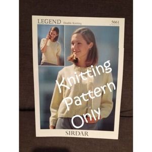 New Sirdar 5661 Legend Cardigan Twin Set Sweater Double Knitting Pattern